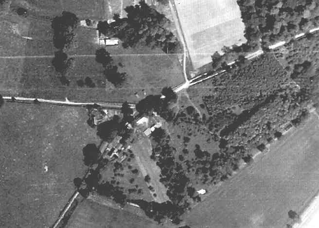 Home Farm, now Ellis Hill Farm, with part of the Coombes to the right.