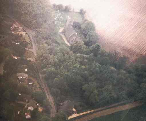 Arborfield Church, with its extended graveyard, in 1985