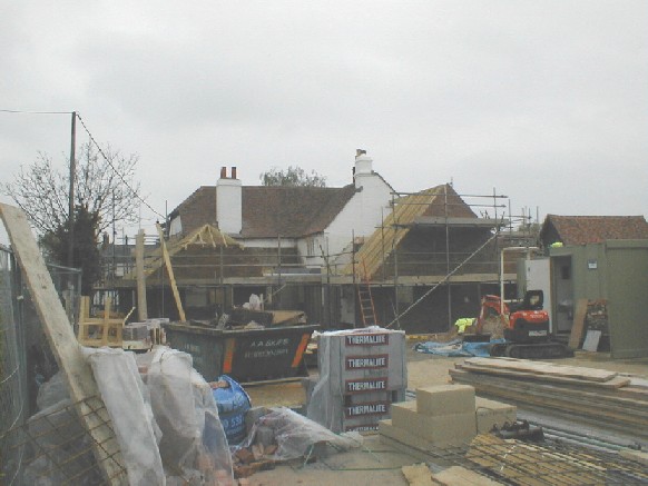 The extensions, just before roof tiles were applied
