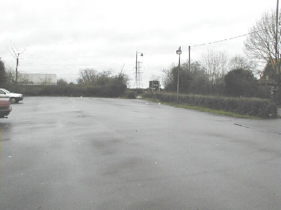 The car park, looking towards the telephone exchange