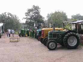 A line-up of tractors, June 2007