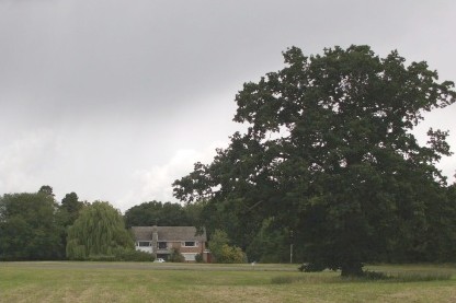 Aberleigh from the front, seen from across the field