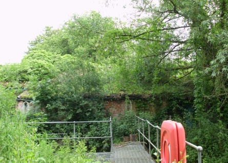 The water mill as seen from the mill stream.