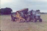 A tractor installing field drainage at Arborfield Park