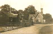 The entrance to the Main Yard, showing Biggs's farmhouse and, on the left, the Depot Office.