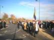 The Parade re-forms to march to the British Legion Hall