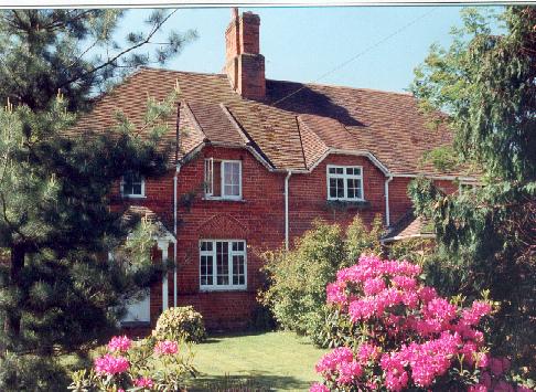 Cottages at Hughes Green, next to the Mole Brook