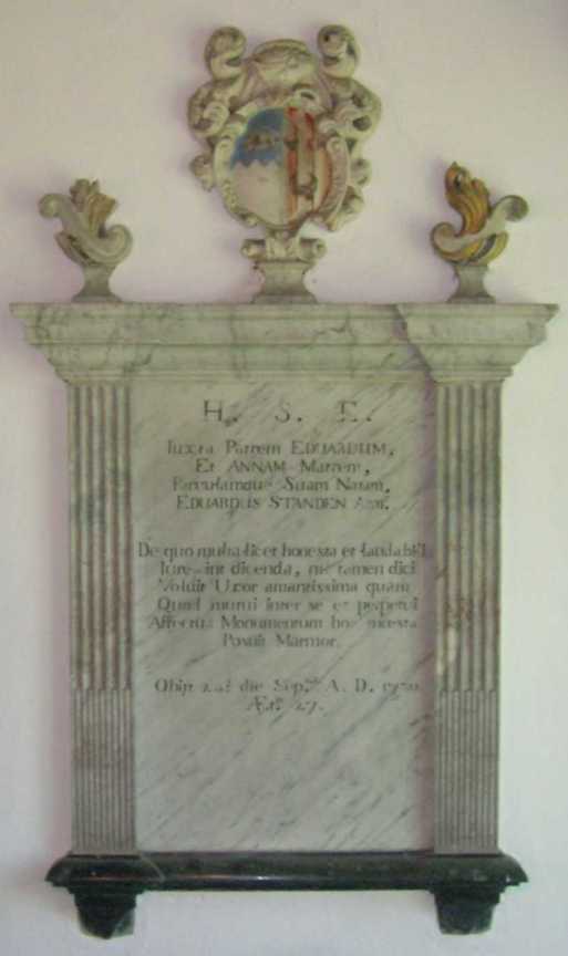 The Standen Plaque, removed from the Old Church in 1939