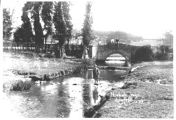 The original hump-back bridge over the Mole Brook, on Mole Road