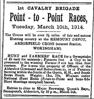 The Point-to-Point races in March 1914