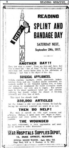 An advert for the Splint and Bandage Day