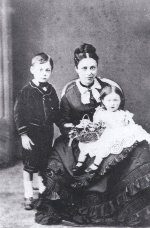 Emma, John and Minnie Rowe, about 1877