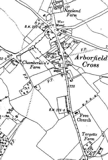 The 'Free Church', on the 1930's Ordnance Survey six-inch map 