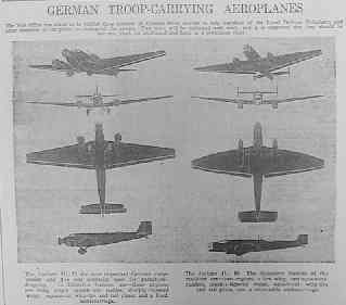 'Reading Mercury' article on German Troop-Carrying Aeroplanes