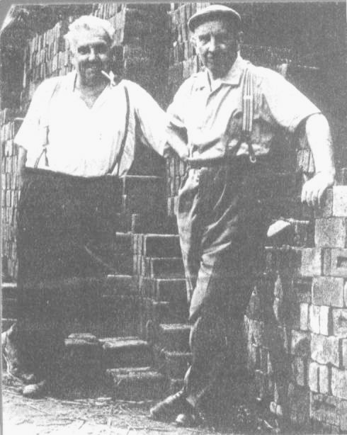 Oliver and Arthur Bishop at Whitehall Brick and Tile Works