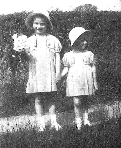 Carol and Pam with bunch of wild flowers